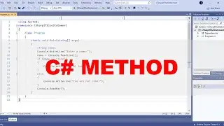 Methods in C#