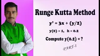 Range Kutta method of fourth order numerical method GOOD example(PART-1)