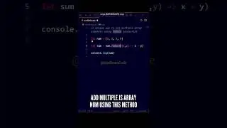 🥰🥰 Add unlimited numbers in an array using this JavaScript method #shorts #javascript #programming