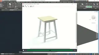 AutoCAD 3D Chair Modern Table Tutorial For Beginner