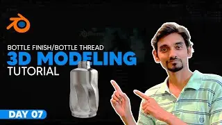 30 Days Product Modeling Tutorial | 3D modeling Bottle Screw | blender modeling tutorial 07