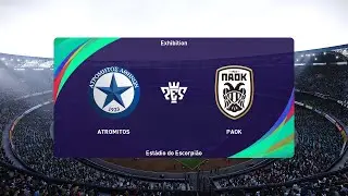 Ατρόμητος Αθηνών vs ΠΑΟΚ (01/09/2024) Greece Super League PES 2021