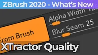 018 Zbrush 2020 XTractor Quality Alpha Width And Blur Seam