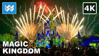 [4K] Magic Kingdom Fireworks Show 🎆 Happily Ever After - Disney World Orlando Florida USA 🎧