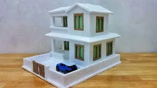 How to Make a Thermocol House   Very Easy