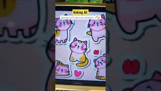 Asking AI: design of cute cat stickers 🔖🐱