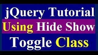 How to Hide Show Animation in jQuery - jQuery Tutorial