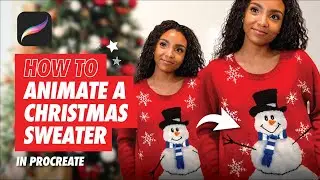 How To ANIMATE A Christmas Sweater in Procreate Tutorial | Animate a Cute Snowman in Procreate