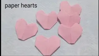 how to make a heart out of paper #origami easy 3D hearts #paper hearts #paper crafts #diy crafts tv.