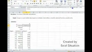 Excel Countifs visible (filtered) data