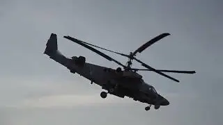 Russian Ka-52 helicopters  in attack in Ukraine