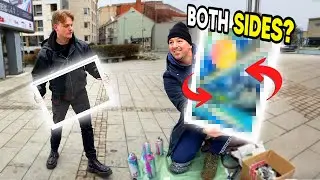I Asked A Street Artist To Paint My Window... HE DID BOTH SIDES