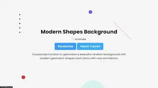 Building a Custom JavaScript Library for Beautiful Geometric Shape Backgrounds