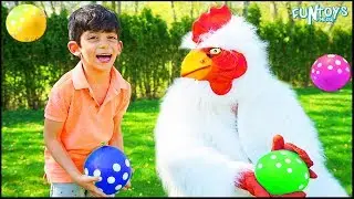 Playing with a Funny Chicken