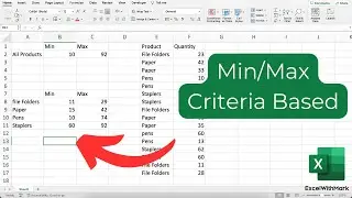 Excel Magic: Discovering MIN IF and MAX IF for Data Analysis