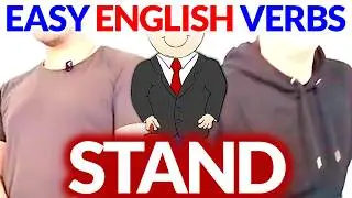 STAND 🧍‍♂️ Learn English Verbs | English Comprehensible Input Easy Beginner Lesson