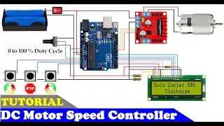 How To Make a DC Motor Speed Controller using Arduino and L298 Motor Driver