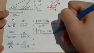 Ejercicios de trigonometría: teorema del seno