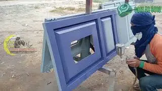 PENGECATAN PINTU HANDERSON SELEDING (Warna Ungu Tua )