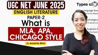 UGC NET JUNE 2025 | MLA, APA, Chicago Style Explained | Citation & Referencing Guide | By Anamta