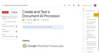 Create and Test a Document AI Processor || 