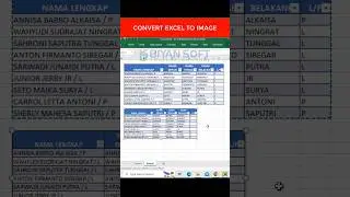 Cara Merubah Excel menjadi Gambar #trikexcel #excel #belajarexcel