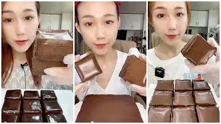 [ASMR] CHINESE CHOCOLATE LAVA CAKE Mukbang | Satisfying Eating Show #asmr #mukbang #cake