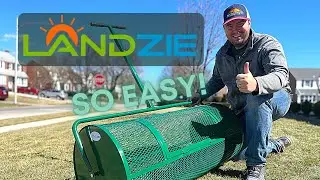 Landzie Compost & Peat Moss Spreader 😍 Great For Top Dressing After Overseeding