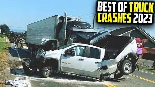 Total Idiots in Trucks COMPILATION 2023