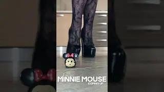 Giantess Pea vs. Minnie Mouse! High Heels Crushing Toys! Oddly Satisfying! ASMR