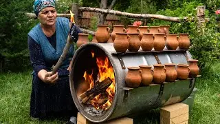 🌶 Traditional Azerbaijani Piti: Outdoor, on a Barrel Over Wood Fire