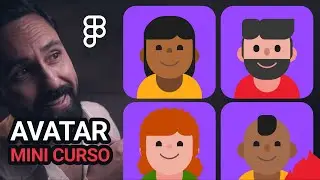 Mini curso de [Personagens/avatares] no @Figma de forma simples e divertido. (ilustração, vetor).