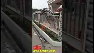 Pintu dorong stainless steel