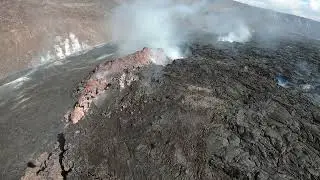 USGS helicopter flight over Kīlauea volcano eruption on March 10, 2023