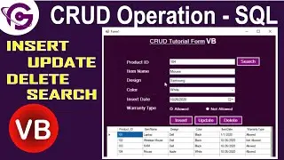 Complete CRUD Operation in VB.Net With SQL | CRUD in VB.Net Source Code