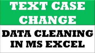 Change text case | Data cleaning in excel