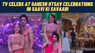 Rubina Dilaik and Gashmeer Mahajani perform at Saavi Ki Savaari’s Ganesh Utsav