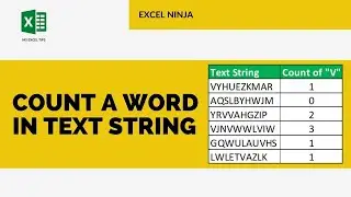 Count Single Character or Word in Text String | Count a Specific character within the Cell