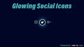 CSS Glowing Social Icon | Social Icon | Line Awesome| Shadow | By Codeatoz.com