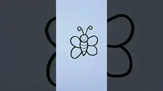 Very very easy butterfly drawing for kids #drawing #art #easydrawing