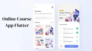 Flutter Online Course App - Flutter UI