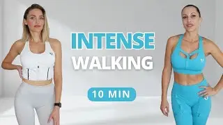 10 Min Intense Walking Workout | Low Impact Cardio Exercises | Warm Up | Aerobics At Home