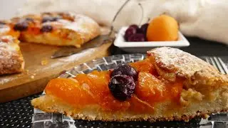 Галета с абрикосами и черешней на творожном тесте!  Вкусно и просто,  хочется готовить каждый день!