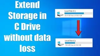 How to Extend storage in C drive | Increase storage in C Drive