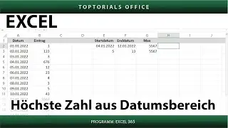 Höchste Zahl aus Datumsbereich ( Excel )