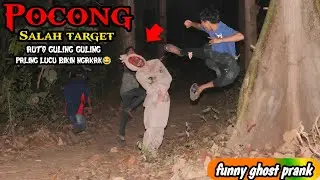 Prank Pocong Salah Target || Paling Lucu 100% Ngakak🤣🤣