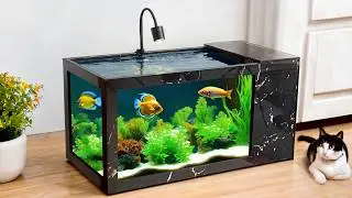 Step by step build amazing aquarium from ceramic tiles