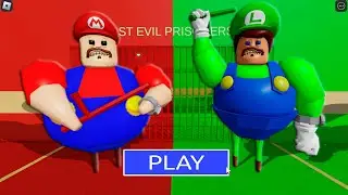 NEW UPDATE! MARIO BARRY Vs LUIGI BARRY in BARRY'S PRISON RUN! New Scary Obby #Roblox