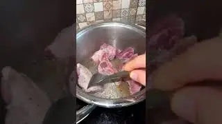 Тушеная картошка с ребрышками 