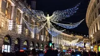 Regent street's Angels Christmas lights, London